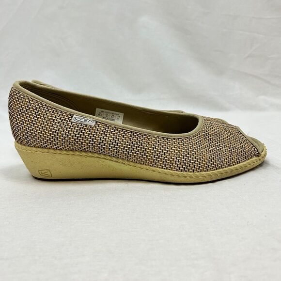 Keen Cortona peep toe wedge with natural jute upper New w/out box - Picture 5 of 8